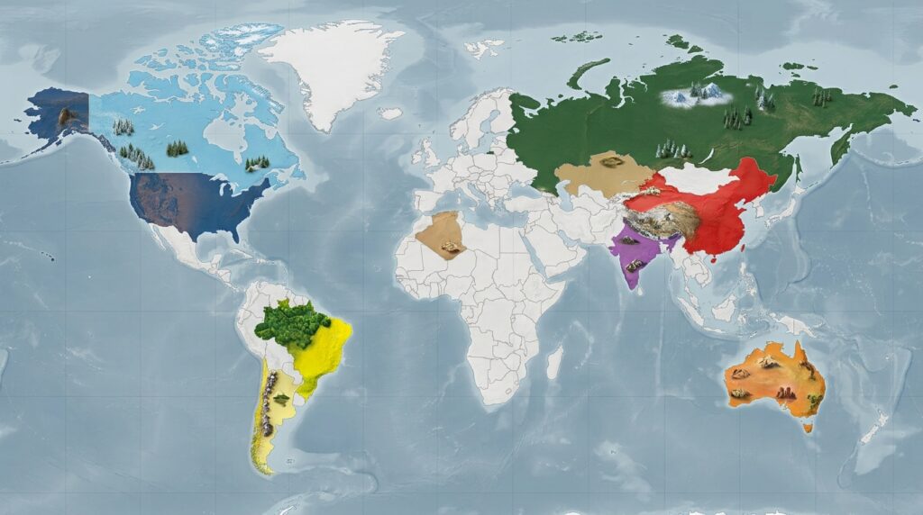 Die größten Länder der Welt Top 10 nach Fläche