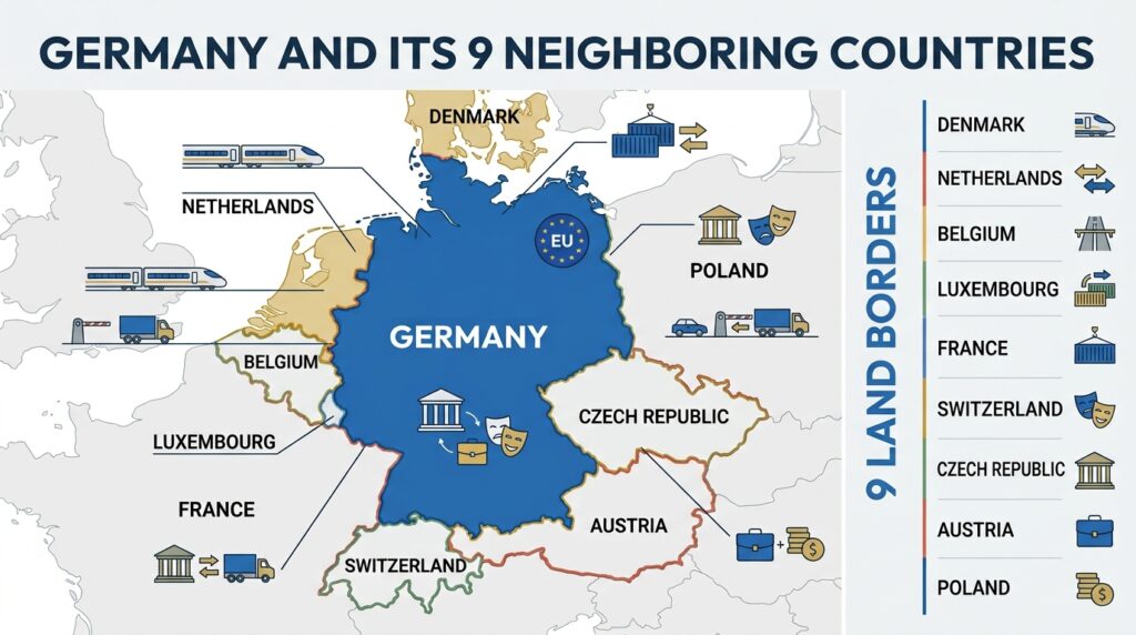 21. Länder mit den meisten Nachbarländern
